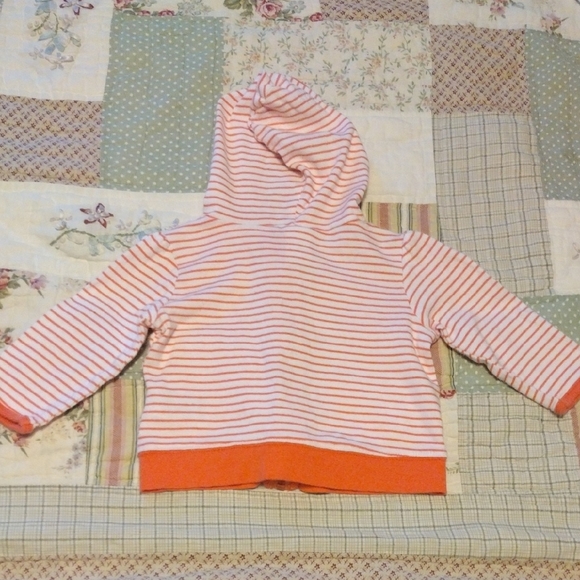 Carter's Pink and Orange Striped Hoodie - Picture 8 of 8